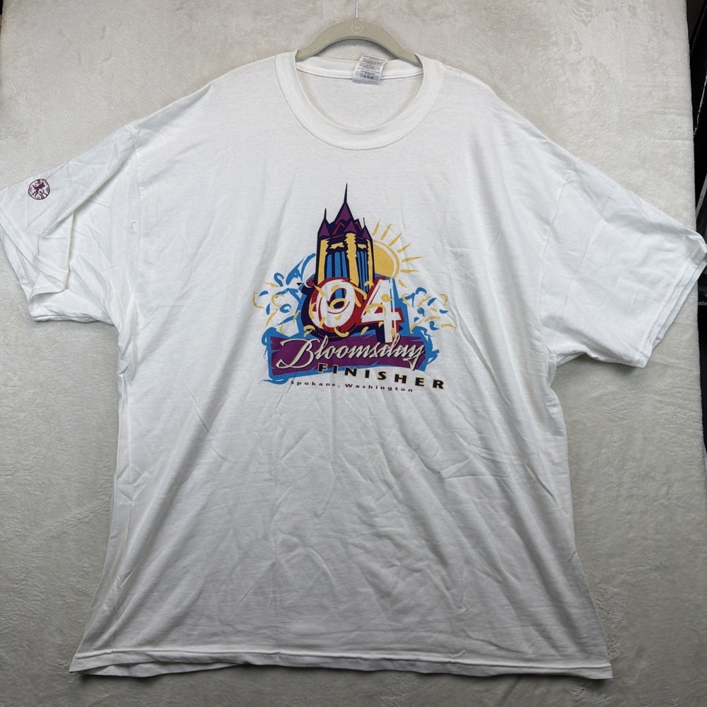 Vintage Bloomsday 2004 Finisher Jerzees T Shirt USA Made 2XL